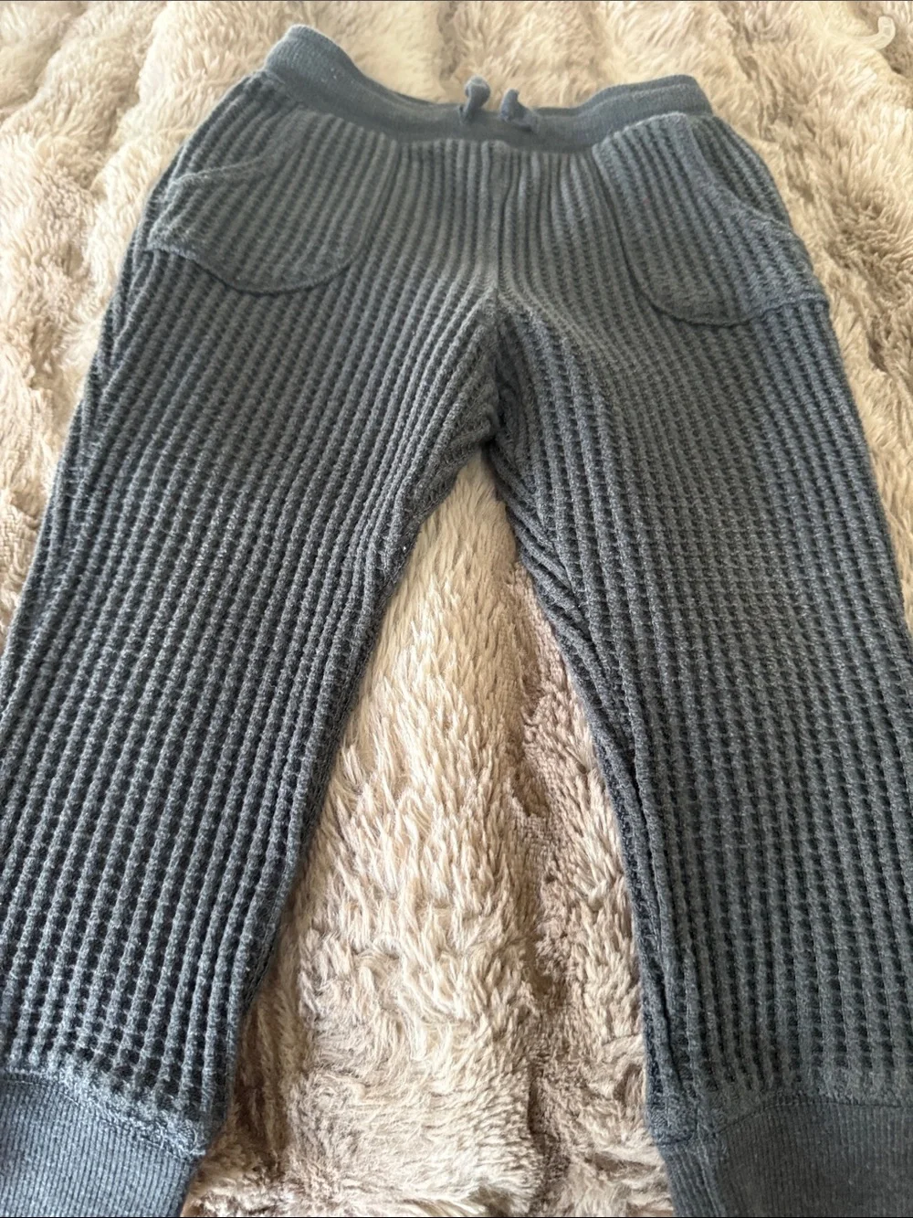 Cat & Jack Charcoal Gray Waffle Knit Joggers